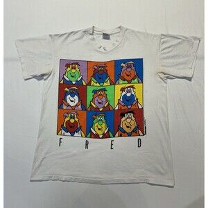 Vintage Fred Flintstones 1991 Andy Warhol Style Single Stitch T Shirt L B13